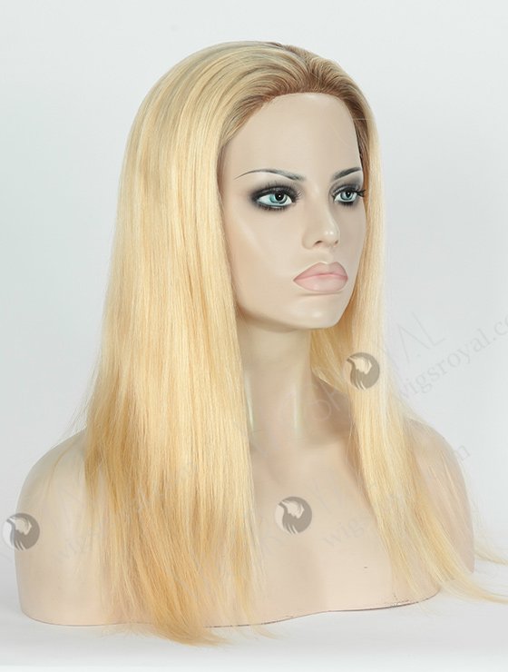In Stock European Virgin Hair 16" Straight T9/613# Color Silk Top Glueless Wig GL-08047-2811