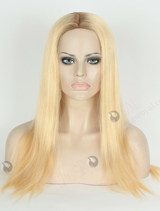 In Stock European Virgin Hair 18" Straight T9/613# Color Silk Top Glueless Wig GL-08016-2817