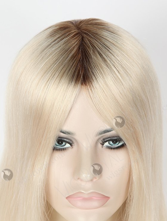 In Stock European Virgin Hair 14" Straight T9/white Color Silk Top Glueless Wig GL-08056-2764