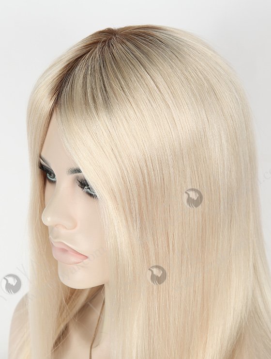 In Stock European Virgin Hair 14" Straight T9/white Color Silk Top Glueless Wig GL-08056-2767