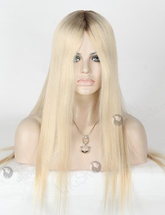 In Stock European Virgin Hair 20" Straight T9/white Color Silk Top  Glueless Wig GL-08059