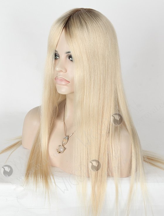 In Stock European Virgin Hair 20" Straight T9/white Color Silk Top  Glueless Wig GL-08059-2795