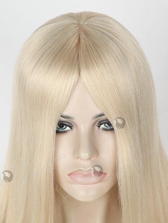 In Stock European Virgin Hair 20" Straight White Color Silk Top Glueless Wig GL-08055-2756