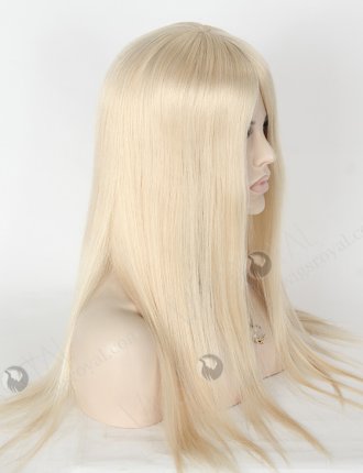 Natural Looking Glueless Silk Top Human Hair Wigs | Luxury 20 Inch Platinum Blonde Wig GL-08055