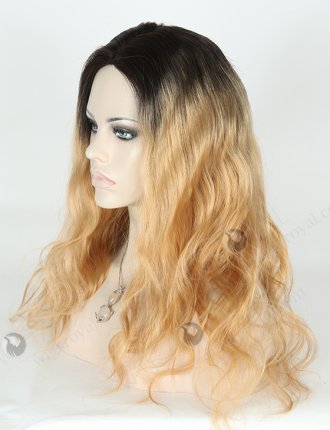 In Stock European Virgin Hair 18" Body Wave T2/27# Color Full Lace Glueless Wig GL-08067