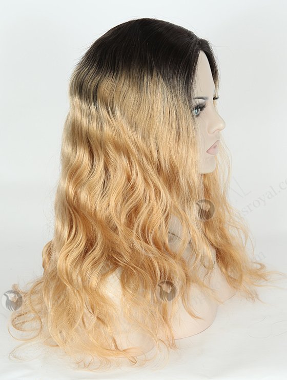In Stock European Virgin Hair 18" Body Wave T2/27# Color Full Lace Glueless Wig GL-08067-2707