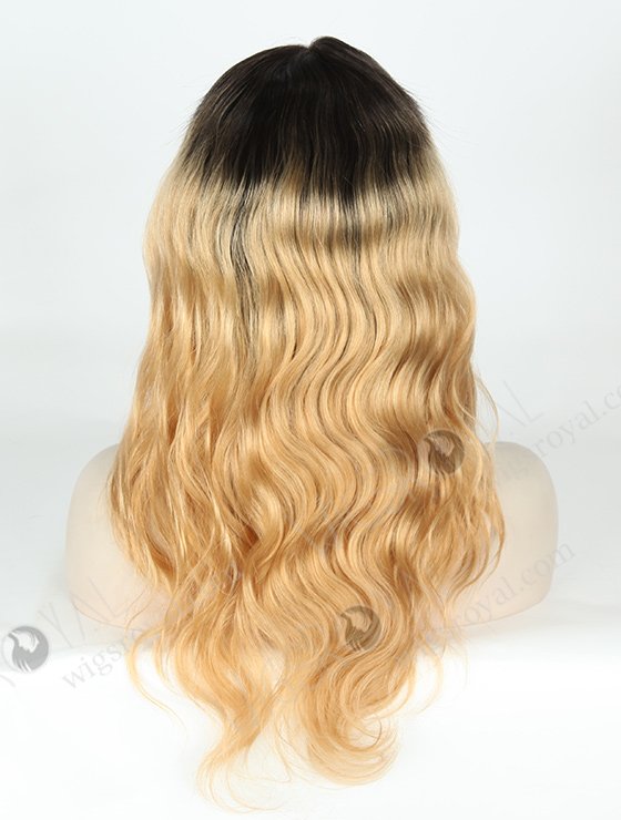 In Stock European Virgin Hair 18" Body Wave T2/27# Color Full Lace Glueless Wig GL-08067-2708
