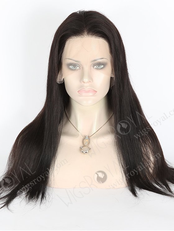 In Stock Indian Remy Hair 18" Straight 1b# Color Lace Front Wig MLF-01001