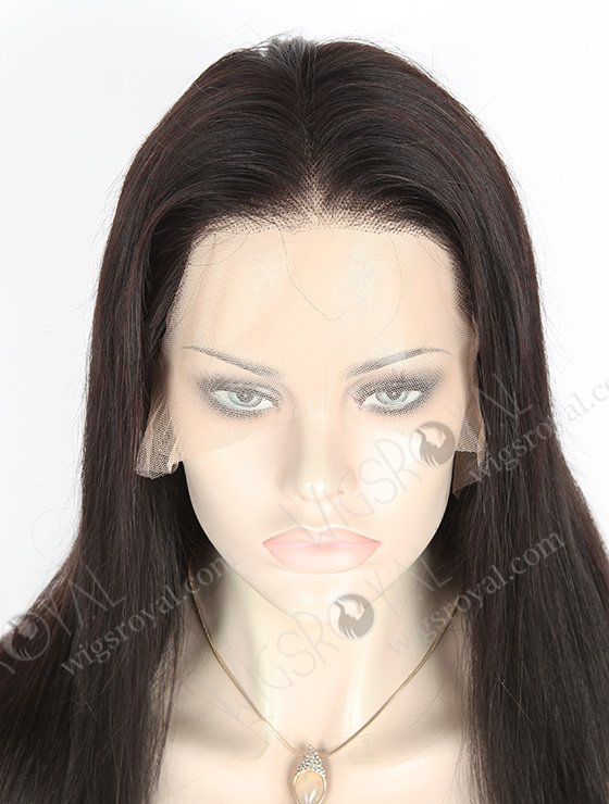 In Stock Indian Remy Hair 18" Straight 1b# Color Lace Front Wig MLF-01001-2467