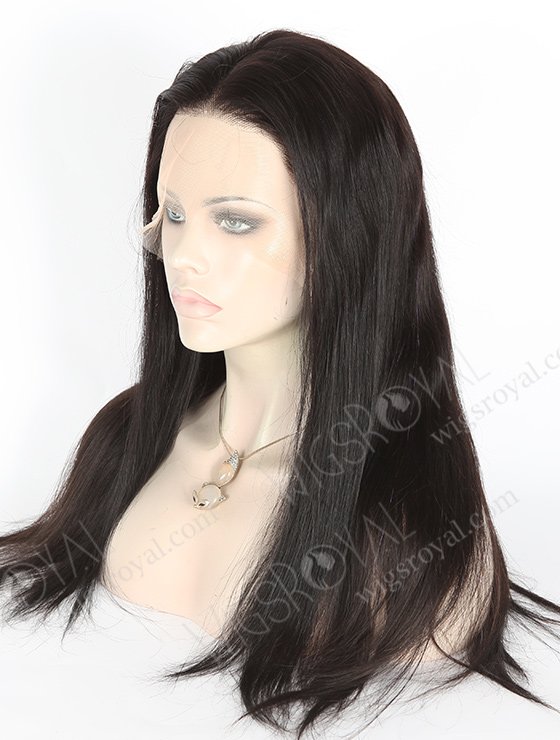 In Stock Indian Remy Hair 18" Straight 1b# Color Lace Front Wig MLF-01001-2469
