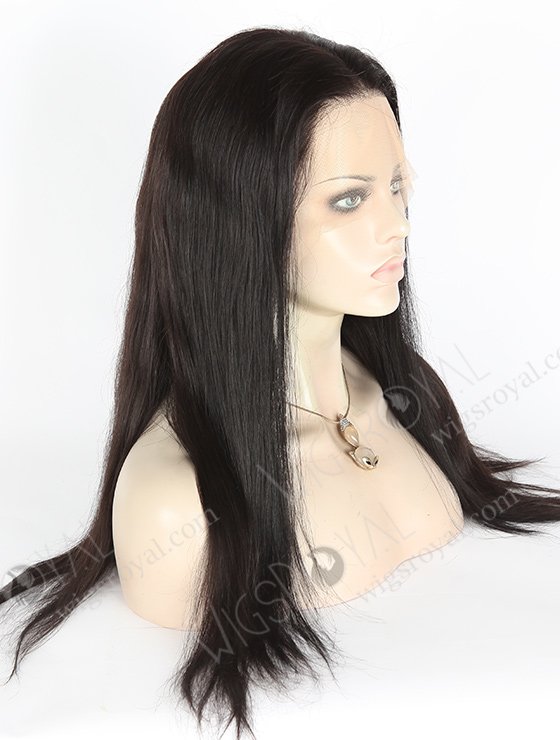In Stock Indian Remy Hair 18" Straight 1b# Color Lace Front Wig MLF-01001-2470