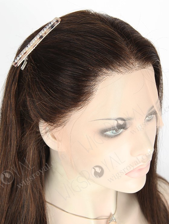 In Stock Indian Remy Hair 16" Straight 1#/4# Evenly Blended Color Lace Front Wig MLF-01009-2676
