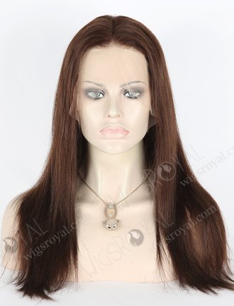 In Stock Indian Remy Hair 16" Straight 2a# Color Lace Front Wig MLF-01003