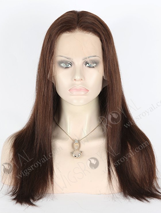 In Stock Indian Remy Hair 16" Straight 2a# Color Lace Front Wig MLF-01003