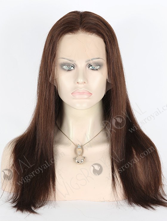 In Stock Indian Remy Hair 16" Straight 2a# Color Lace Front Wig MLF-01003-2493