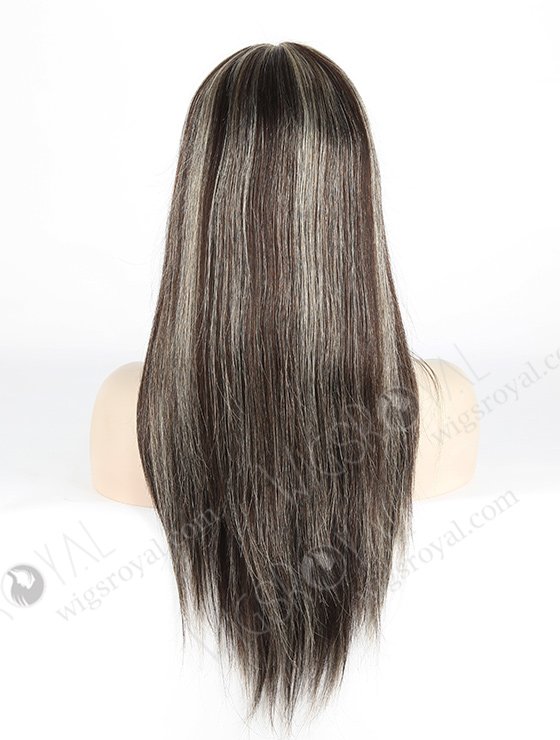 In Stock Indian Remy Hair 18" Straight 1#/3# Evenly Blended With 22# Highlights Color Lace Front Wig MLF-01006-2624