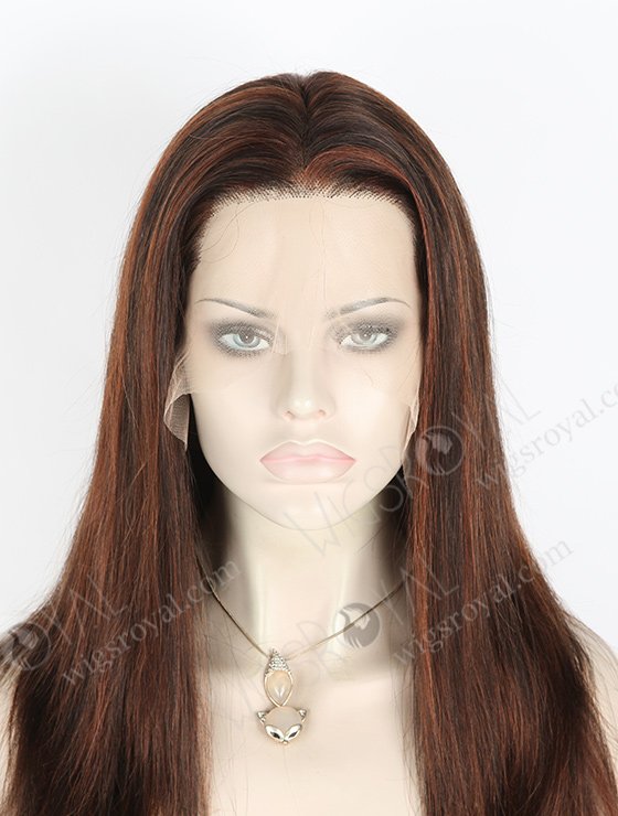 In Stock Indian Remy Hair 16" Straight 1#/3# Evenly Blended With 33# Highlights Color Lace Front Wig MLF-01007-2637