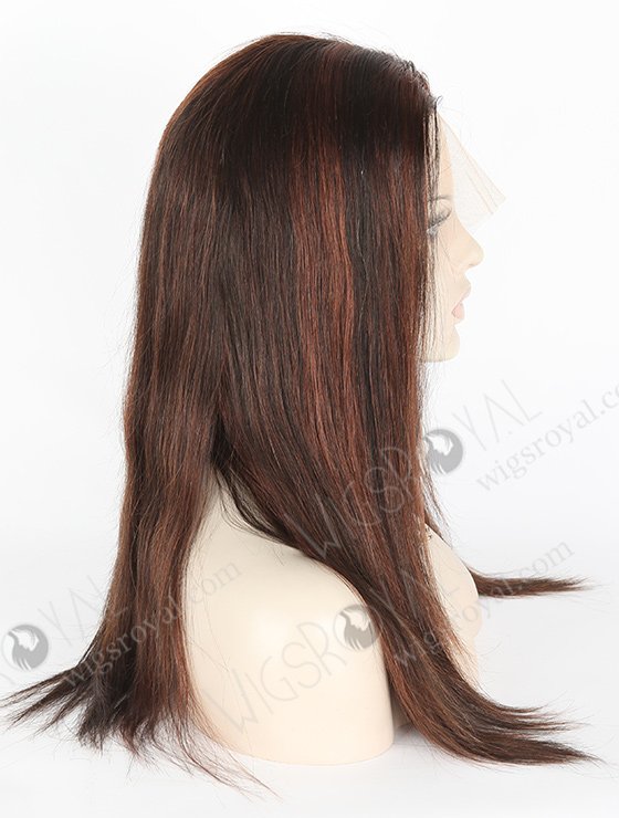 In Stock Indian Remy Hair 16" Straight 1#/3# Evenly Blended With 33# Highlights Color Lace Front Wig MLF-01007-2643