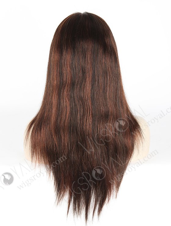In Stock Indian Remy Hair 16" Straight 1#/3# Evenly Blended With 33# Highlights Color Lace Front Wig MLF-01007-2642