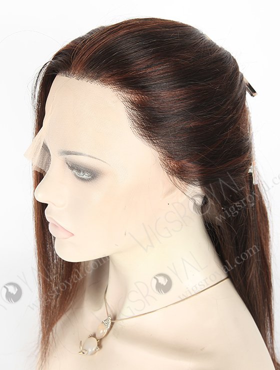 In Stock Indian Remy Hair 16" Straight 1#/3# Evenly Blended With 33# Highlights Color Lace Front Wig MLF-01007-2644