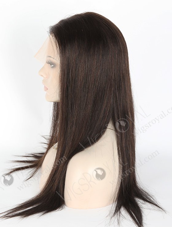 In Stock Indian Remy Hair 18" Straight 1#/3# Evenly Blended Color Lace Front Wig MLF-01005-2524