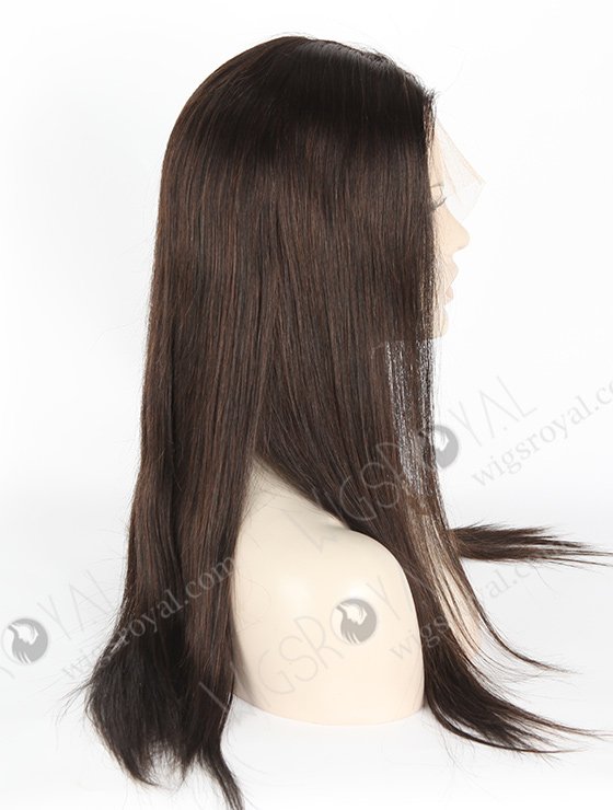 In Stock Indian Remy Hair 18" Straight 1#/3# Evenly Blended Color Lace Front Wig MLF-01005-2526