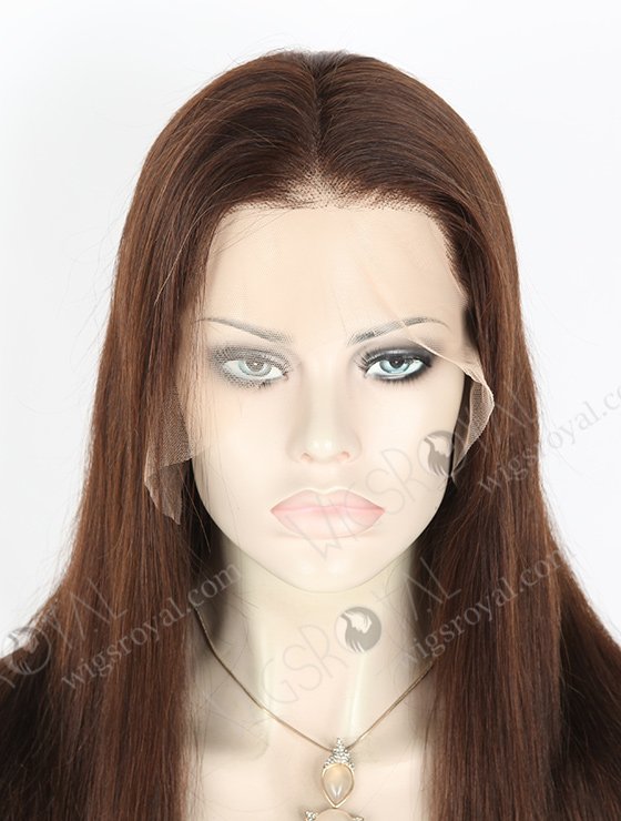 In Stock Indian Remy Hair 18" Straight 2a# Color Lace Front Wig MLF-01002-2475