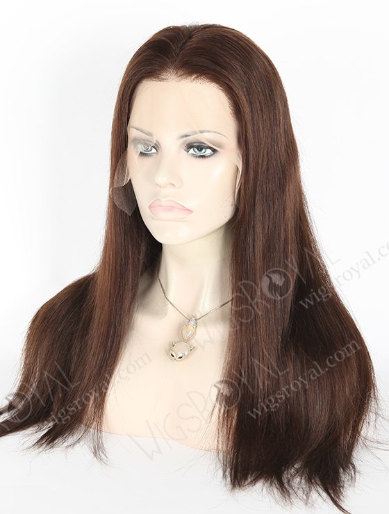 In Stock Indian Remy Hair 18" Straight 2a# Color Lace Front Wig MLF-01002-2477