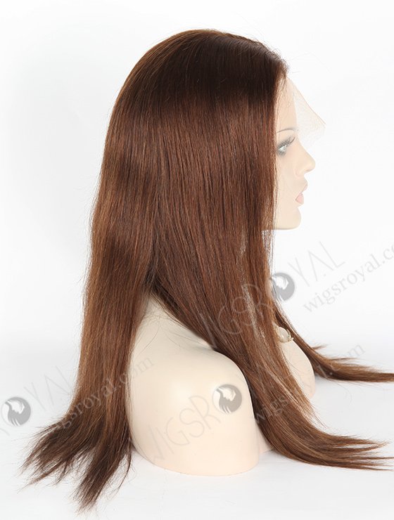 In Stock Indian Remy Hair 16" Straight 3#/4# Evenly Blended Color Lace Front Wig MLF-01008-2660
