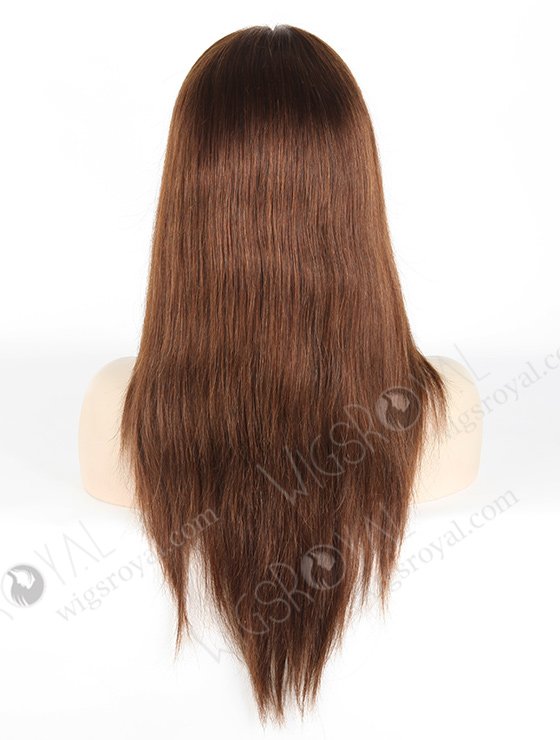 In Stock Indian Remy Hair 16" Straight 3#/4# Evenly Blended Color Lace Front Wig MLF-01008-2664
