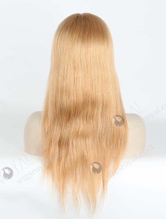 In Stock European Virgin Hair 18" Straight 18/22# Evenly Blended Color Silk Top Glueless Wig GL-08036-2717