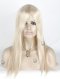 Gorgeous No Glue 16 Inch Platinum Blonde Human Hair Wigs GL-08054