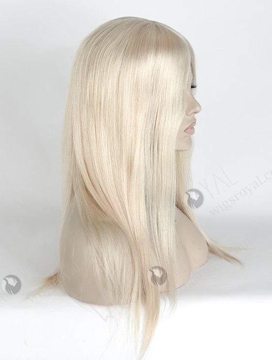 In Stock European Virgin Hair 16" Straight White Color Silk Top Glueless Wig GL-08054-2742
