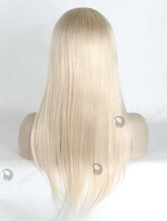 In Stock European Virgin Hair 16" Straight White Color Silk Top Glueless Wig GL-08054-2743