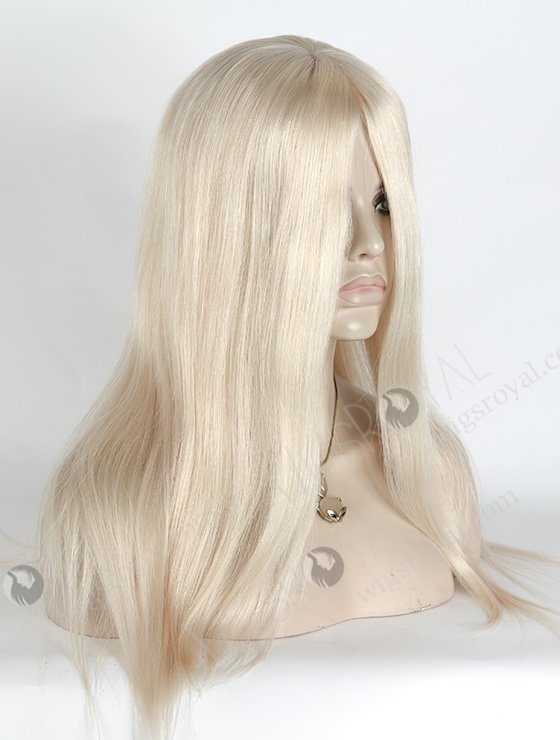 In Stock European Virgin Hair 18" Straight White Color Silk Top Glueless Wig GL-08048-2751