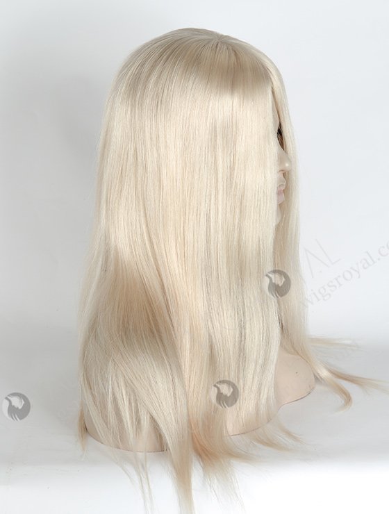 In Stock European Virgin Hair 18" Straight White Color Silk Top Glueless Wig GL-08048-2753