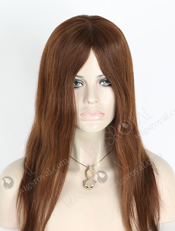 In Stock European Virgin Hair 16" Straight 4# Color Silk Top Glueless Wig GL-08029-2531