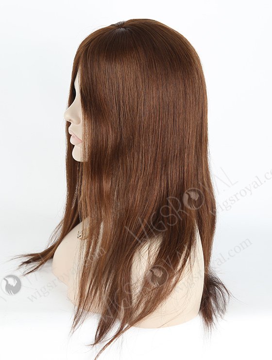 In Stock European Virgin Hair 16" Straight 4# Color Silk Top Glueless Wig GL-08029-2533