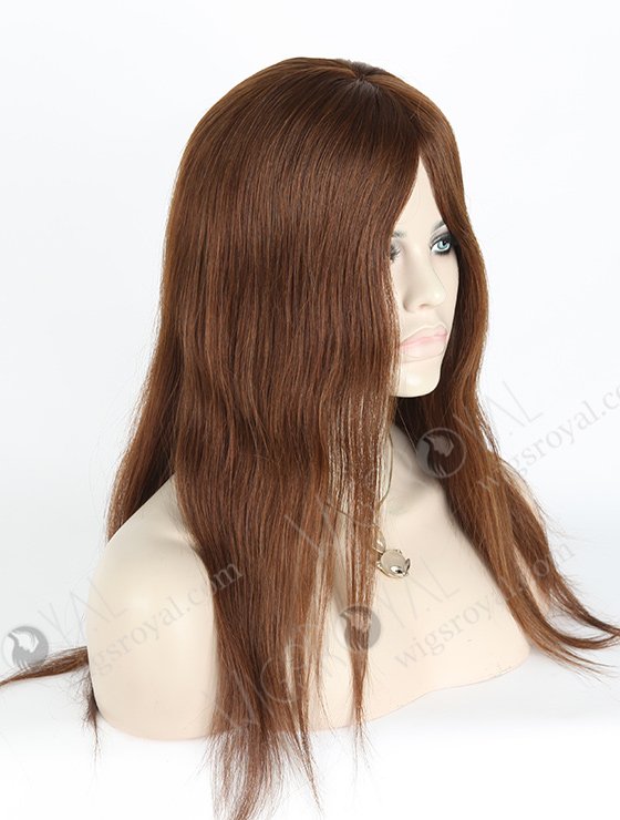 In Stock European Virgin Hair 16" Straight 4# Color Silk Top Glueless Wig GL-08029-2534