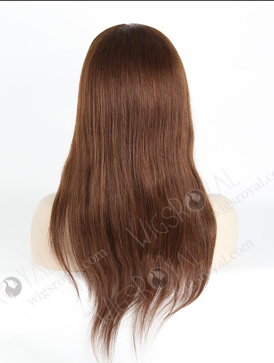 In Stock European Virgin Hair 16" Straight 4# Color Silk Top Glueless Wig GL-08029-2536