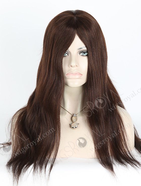 In Stock European Virgin Hair 18" Straight 2/3# Evenly Blended Silk Top Glueless Wig GL-08038-2680
