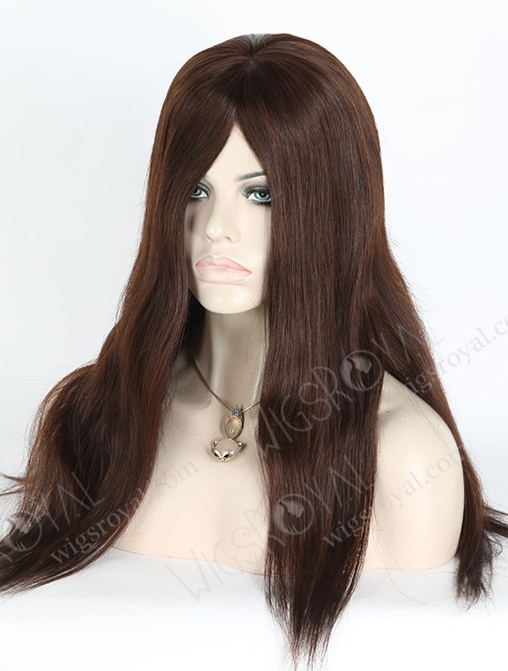 In Stock European Virgin Hair 18" Straight 2/3# Evenly Blended Silk Top Glueless Wig GL-08038-2681