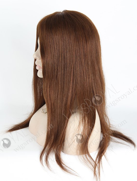 In Stock European Virgin Hair 18" Straight 4# Color Silk Top Glueless Wig GL-08030-2697
