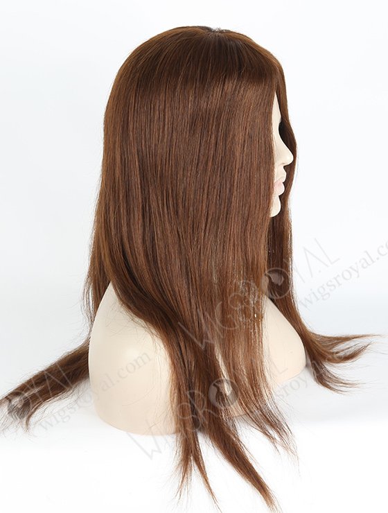 In Stock European Virgin Hair 18" Straight 4# Color Silk Top Glueless Wig GL-08030-2698