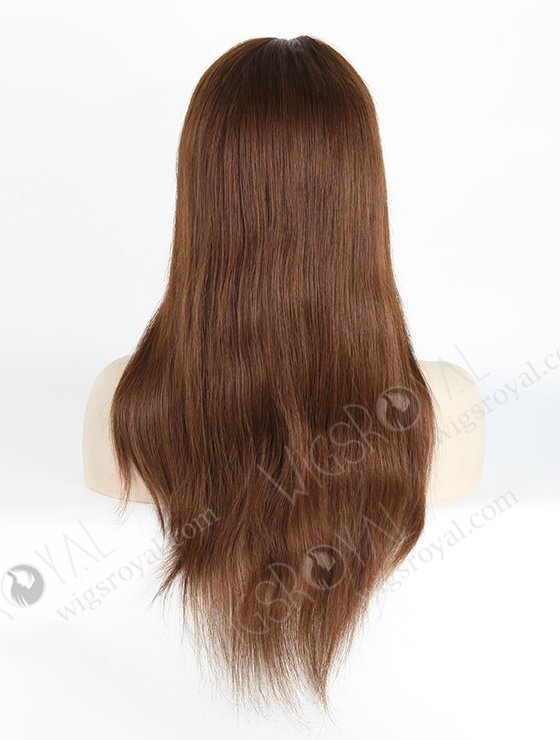 In Stock European Virgin Hair 18" Straight 4# Color Silk Top Glueless Wig GL-08030-2700