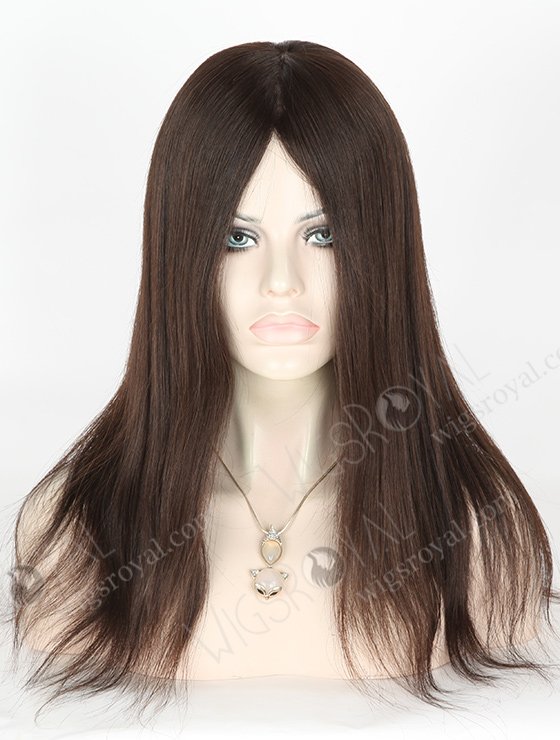 In Stock European Virgin Hair 16" Natural Straight Natural Color Silk Top Glueless Wig GL-08012-2629
