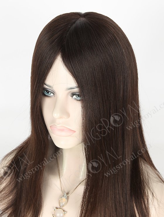 In Stock European Virgin Hair 16" Natural Straight Natural Color Silk Top Glueless Wig GL-08070-2615