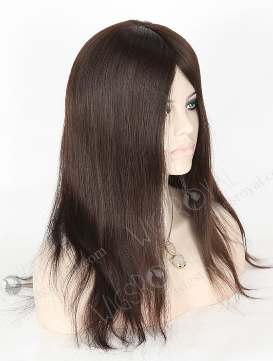 In Stock European Virgin Hair 16" Natural Straight Natural Color Silk Top Glueless Wig GL-08012-2631