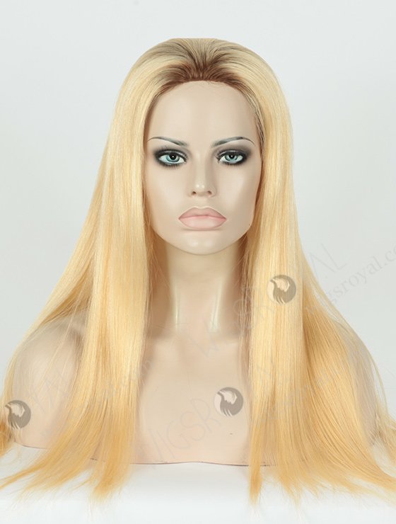 In Stock European Virgin Hair 20" Straight T9/613# Color Silk Top Glueless Wig GL-08017-2861