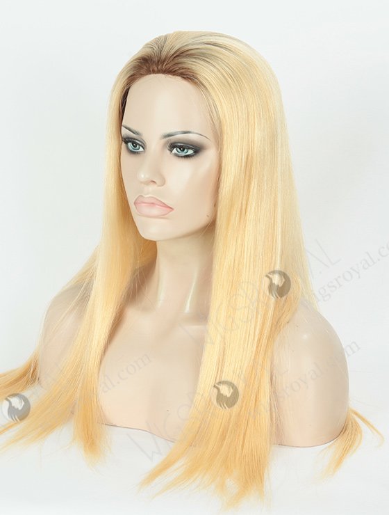 In Stock European Virgin Hair 20" Straight T9/613# Color Silk Top Glueless Wig GL-08017-2862